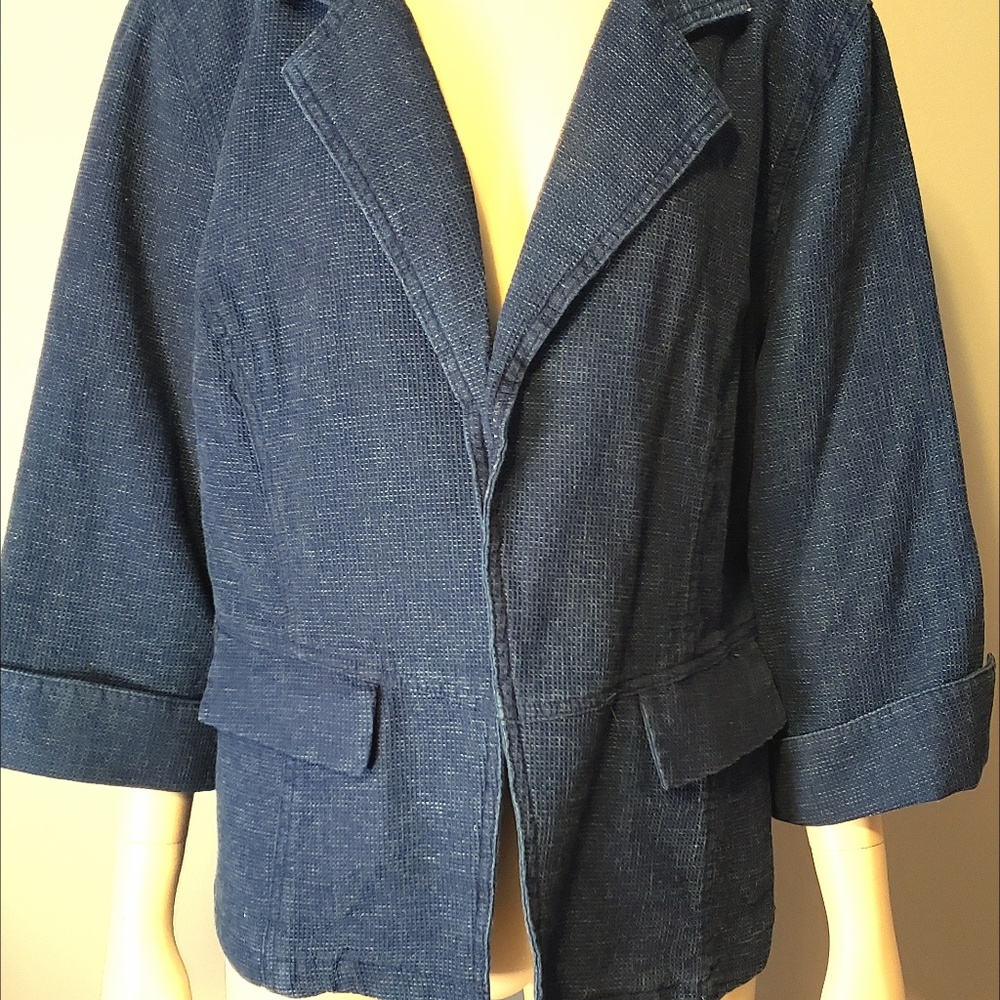 Blue Cotton Blazer